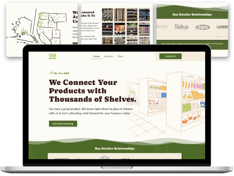 Bent Creative Portfolio: Grass Roots Marketing Broker Website